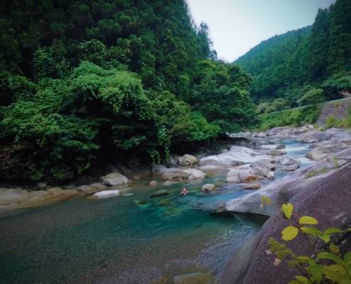 River at the Earth Hostel in Nikko