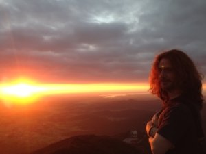 Sunrise atop Tsukuba mountain