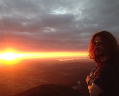 Sunrise atop Tsukuba mountain