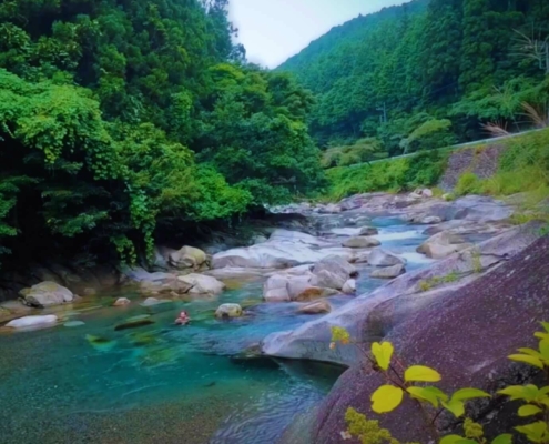 Swimming in the Kuro River