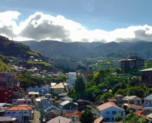 Drone shot of Yugawara